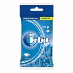 Chicles sabor menta Orbit 4 paquetes de 10 ud.