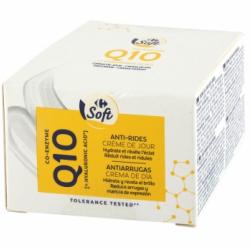 Crema facial de día antiarrugas Q10 Carrefour Soft 50 ml.