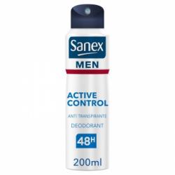 Desodorante en spray active control 48h antitranspirante Sanex Men 200 ml.