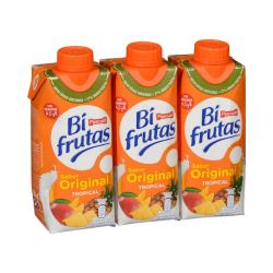 Fruta + leche tropical Bifrutas 3 mini bricks X 330 ml
