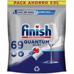 Lavavajillas a máquina en pastillas Quantum All in 1 Finish Powerball 69 ud.