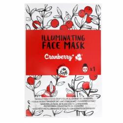 Mascarilla facial de tejido efecto luminosidad instantánea con extracto de arándano Carrefour Soft 1 ud.