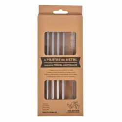 Pajita de Metal Reutilizables TABERSEO 5 ud - Inoxidable