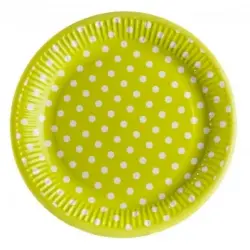 Plato Desechable CARREFOUR HOME  23 cm 8 ud  - Verde
