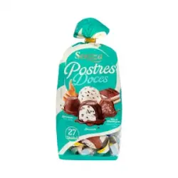 Surtido bombones Postres Senzza de dulce de leche, tarta de chocolate y nata y stracciatella Paquete 0.315 kg