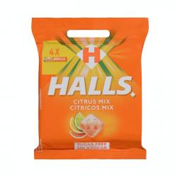 Caramelos cítricos mix Halls 4 paquetes X 0.032 kg