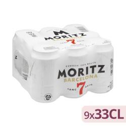 Cerveza 100% malta Moritz 7 9 latas X 330 ml