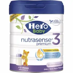 Leche infantil de crecimiento desde 12 meses en polvo Hero Baby Nutrasense Premium 3 lata 800 g.