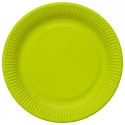 Set de 8 Platos de Cartón 23 cm CARREFOUR - Verde