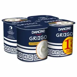Yogur griego natural azucarado Danone sin gluten pack de 4 unidades de 110 g.