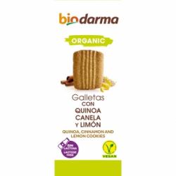 Galletas de quinoa con canela y limón ecológicas Bio Darma sin lactosa 125 g.