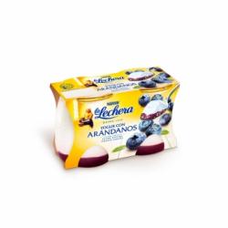 Yogur con arándanos Nestlé La Lechera pack de 2 unidades de 125 g.