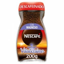 Café soluble descafeinado con magnesio Nescafé Vitalissimo 200 g.