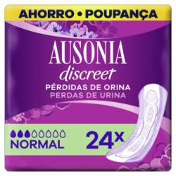 Compresas para incontinencia de orina normal Discreet Ausonia 24 ud.