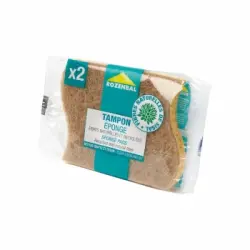 Estropajo con Esponja Vegetal RONZENBAL 2 ud - Marrón