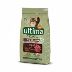 Pienso de buey para gatos esterilizados adultos Ultima 1,10 kg.