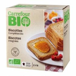 Biscottes integrales ecológicos Carrefour Bio 300 g.