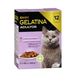 Bocaditos en gelatina gato adulto Delikuit