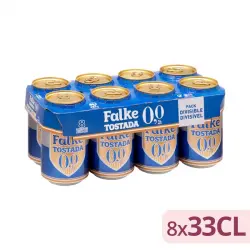 Cerveza 0,0% sin alcohol tostada Falke 8 latas X 330 ml
