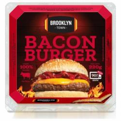 Hamburguesa de vacuno con bacon Bacon Burger Brooklyn Town 220 g.