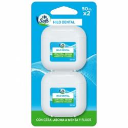 Hilo dental Carrefour Soft pack de 2 unidades de 50 m.