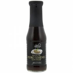 Salsa de Pedro Ximenez con pasas Salsas Asturianas sin gluten botella 330 g.