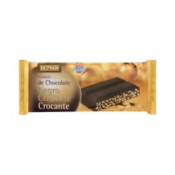 Turrón de chocolate negro crujiente Hacendado Tableta 0.25 kg