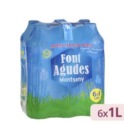 Agua mineral Font Agudes mediana 6 botellas X 1 L