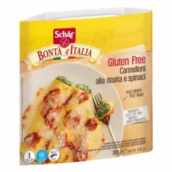 Canelones con espinacas sin glutén Schär sin gluten 300 g.