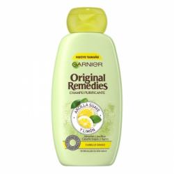 Champú purificante con arcilla suave y limón Original Remedies 300 ml.