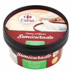 Crema de queso semicurado Carrefour Extra sin gluten 125 g.