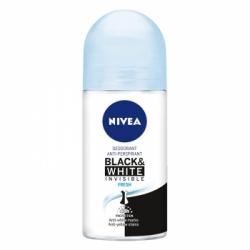 Desodorante roll-on invisible For Black & White Fresh Nivea 50 ml.