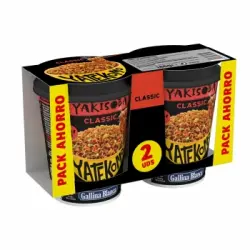 Fideos orientales Yatekomo Yakisoba classic pack 2 unidades de 93 g.