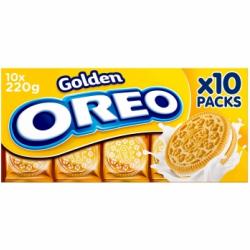 Galletas rellenas de crema de vainilla Golden Oreo 220 g.