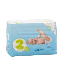 Pañales bebé talla 2 de 3-6 kg Deliplus Paquete 42 ud