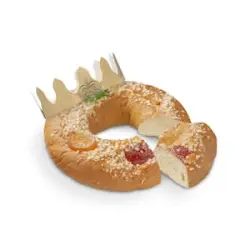 Roscón de Reyes sin relleno Hacendado sin gluten y sin lactosa Caja 0.36 kg