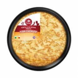 Tortilla de patatas con chorizo Carrefour Classic' sin gluten sin lactosa 600 g.