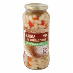 Alubias con verduras cocidas Carrefour 400 g.