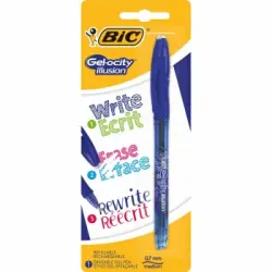 Bolígrafo Borrable Gelocity Illusion Tinta de Gel Bic - Azul