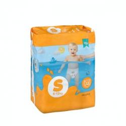 Pañal bañador desechable talla S Deliplus de 6-12 kg Paquete 12 ud