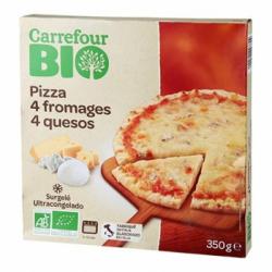 Pizza 4 quesos ecológica Carrefour Bio 350 g.