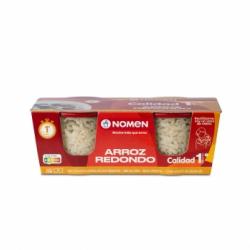 Arroz redondo para microondas Nomen sin gluten pack de 2 unidades de 140 g.