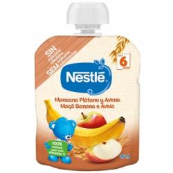 Bolsita de manzana, plátano y avena desde 6 meses Nestlé 90 g.