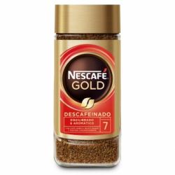 Café soluble descafeinado 100% arábica Nescafé Gold 100 g.
