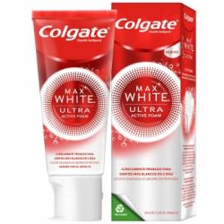 Dentífrico blanqueador dientes blancos Max White Ultra Active Foam Colgate 50 ml.