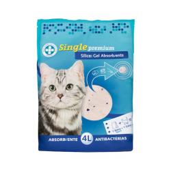 Lecho absorbente para gato Single antibacterias Paquete 4 L