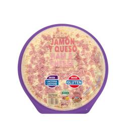 Pizza jamón y queso sin gluten y sin lactosa Hacendado  0.42 kg