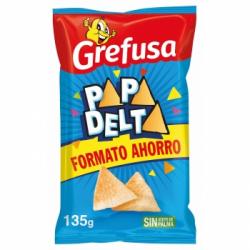 Snack sabor jamón Papa Delta Grefusa sin aceite de palma 135 g.