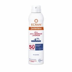 Spray bruma protectora para pieles sensibles y atópicas SPF50+ Ecran Denenes 250 ml.