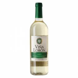 Vino D.O. Mancha blanco Airén Viña Lobón 75 cl.